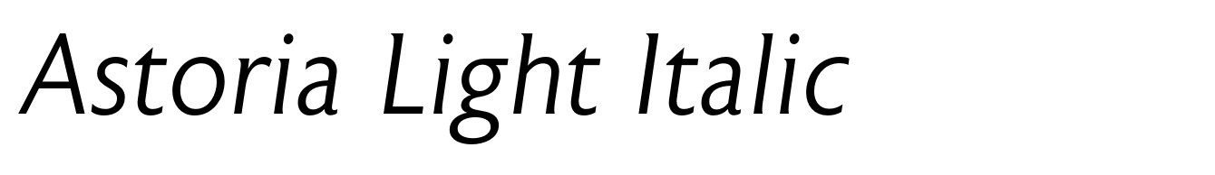 Astoria Light Italic